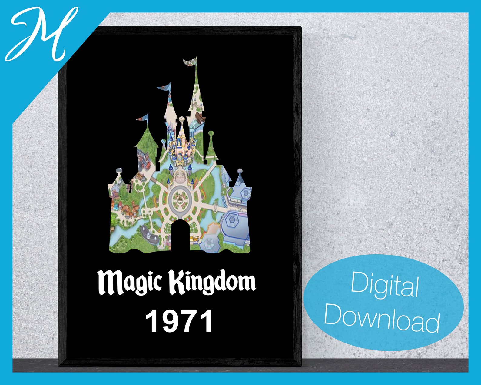 Magic Kingdom Poster Print DIY Printable Wall Art Home Decor Living ...