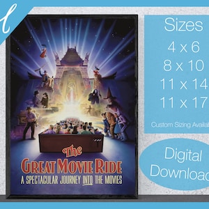Great Movie Ride Poster | Vintage Poster | DIY Printable Wall Art | Home Decor | Living Room Art | Large Wall Art | Nursery  | Playroom