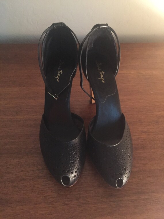 Beautiful Vintage 40s 70s Ankle Strap Heels