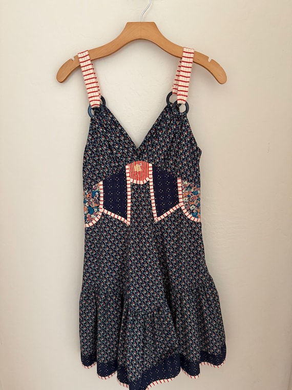 Marc Jacobs, Vintage Calico Ditzy Floral Marc Jacobs Patchwork Quilted Dress Gunne Revival 6