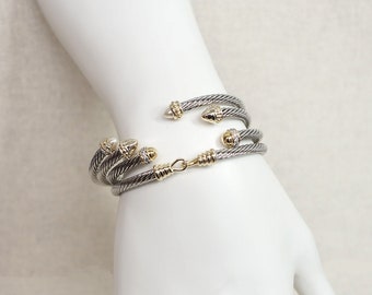 Two Tone Cable Bracelets