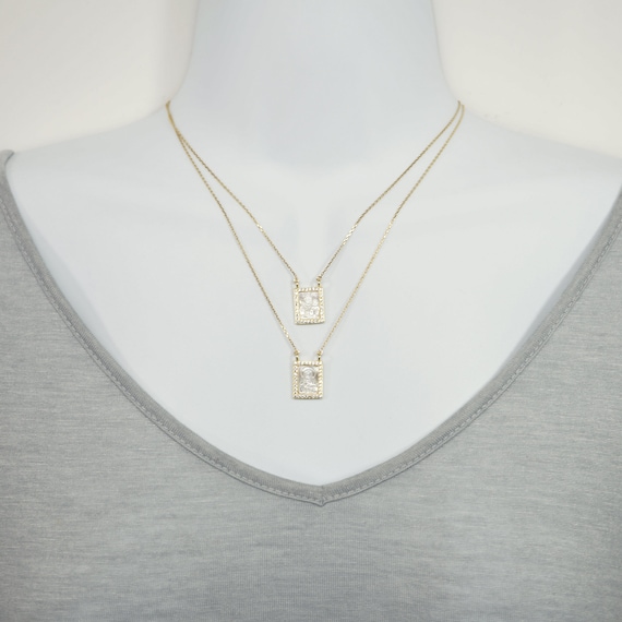 mother of pearl scapular necklace