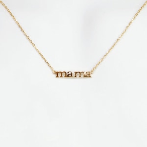 Collier Mama en or sur argent sterling