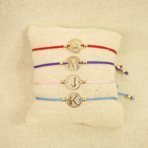 Adjustable Drawstring Gold Filled Initial Bracelet