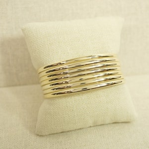 Set of 7 Gold Plated or Silver Plated Bangle Bracelets - Etsy