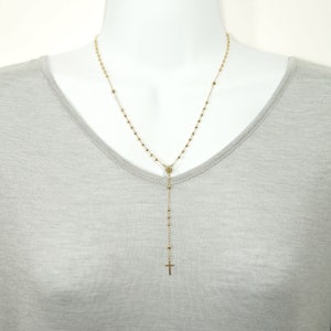 Gold Layered Rosary Necklace image 1