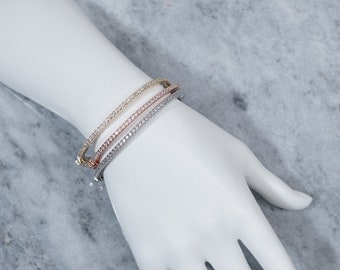 2mm Tennis Bangle Bracelet Cuff