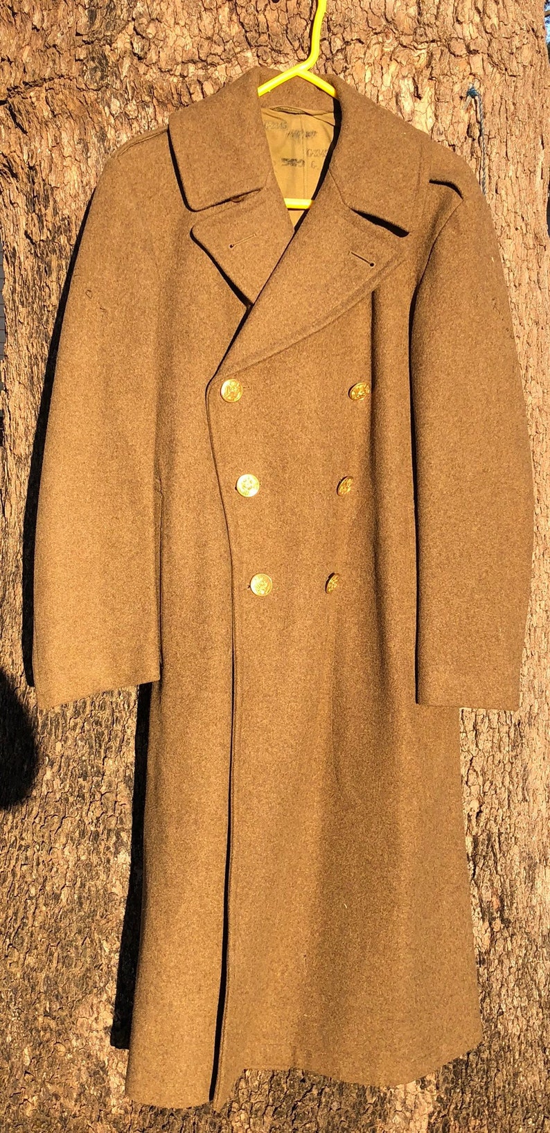 Men's Vintage WWII US Army Military Wool Officers Trench | Etsy