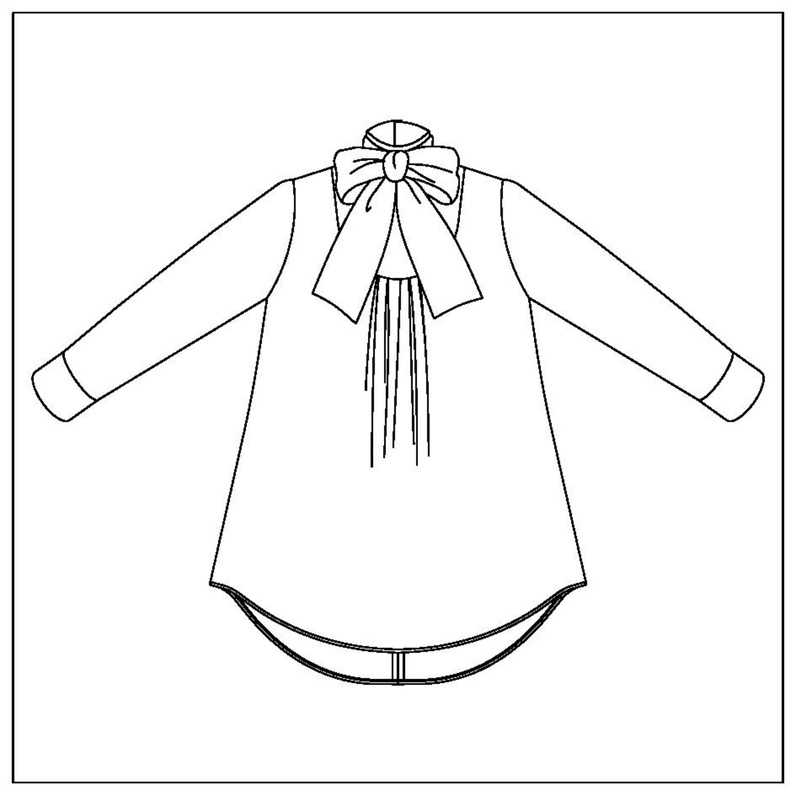 Akinohi High Collar Blouse Dress PDF Sewing Pattern for Women Etsy