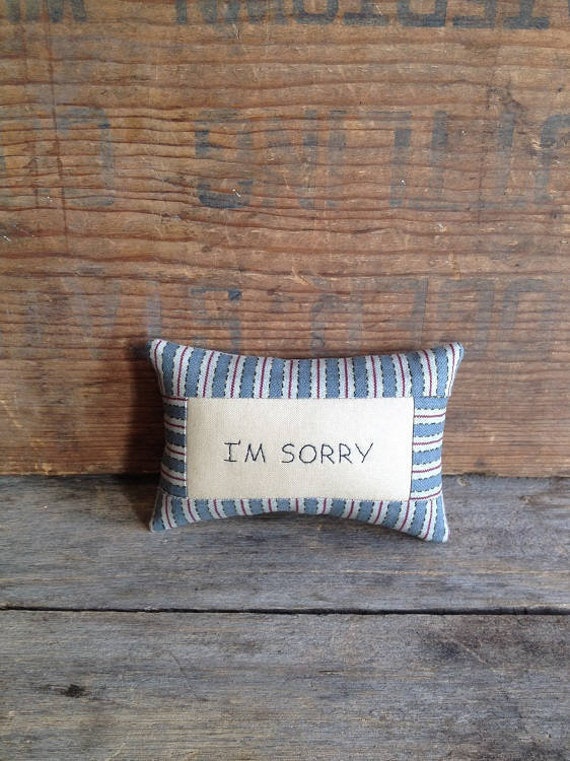 I M Sorry Mini Pillow I M Sorry Apology Gift Etsy