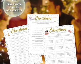 Weihnachtsspiele für Erwachsene, Büropartynacht, Partyaktivitäten Bundle (digitaler Download)
