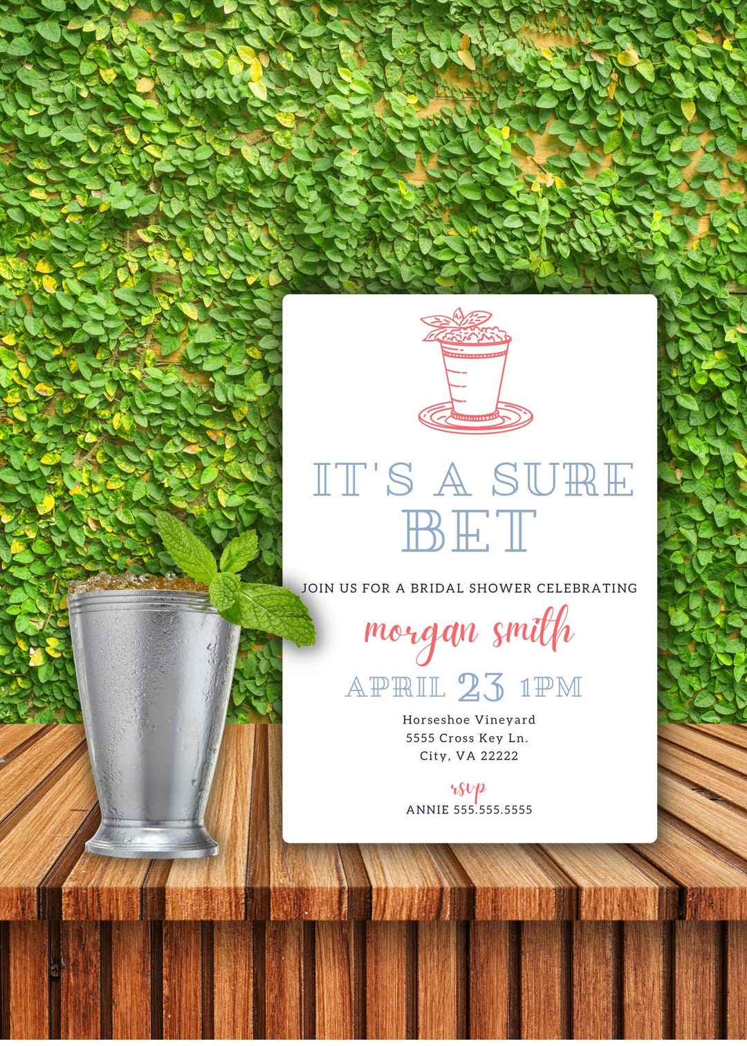 Kentucky Derby Bridal Shower Invitation Digital Download Etsy