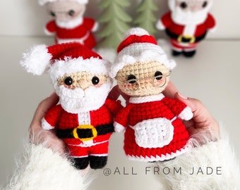 Crochet PATTERNS: Santa & Mrs. Claus (English/French)