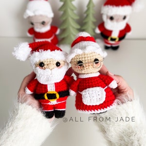 Crochet PATTERNS: Santa & Mrs. Claus (English/French)