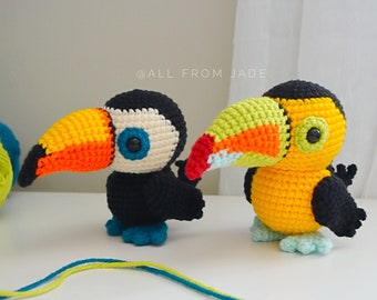 CROCHET PATTERNS : Tequila & Daiquiri the Toucans available in English and French