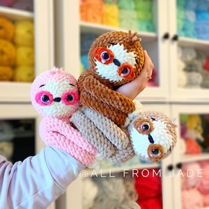 Crochet PATTERN: Pierre the Baby Sloth (English/French)