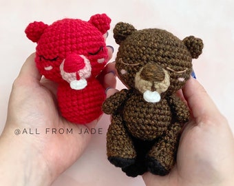 CROCHET PATTERN : Carl the Mini Beaver (English/French)