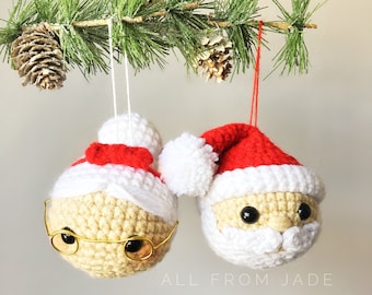 CROCHET PATTERNS : DUO Santa & Mrs. Claus (English and French)