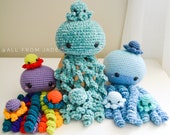 CROCHET PATTERNS Olivia Paige the Octopus Moms and their babies (English French)