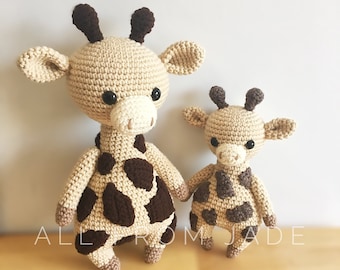 CROCHET PATTERNS : Gloria and Gina the Giraffes available in English and French
