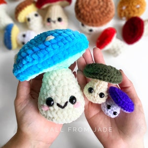 NO SEW Crochet PATTERNS: Mushroom Pack (English/French)