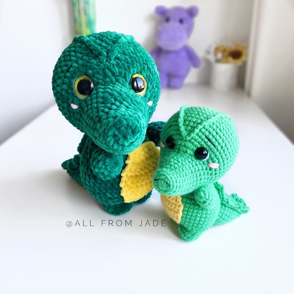 PATRON au crochet : Cedric le Crocodile (Français/Anglais)