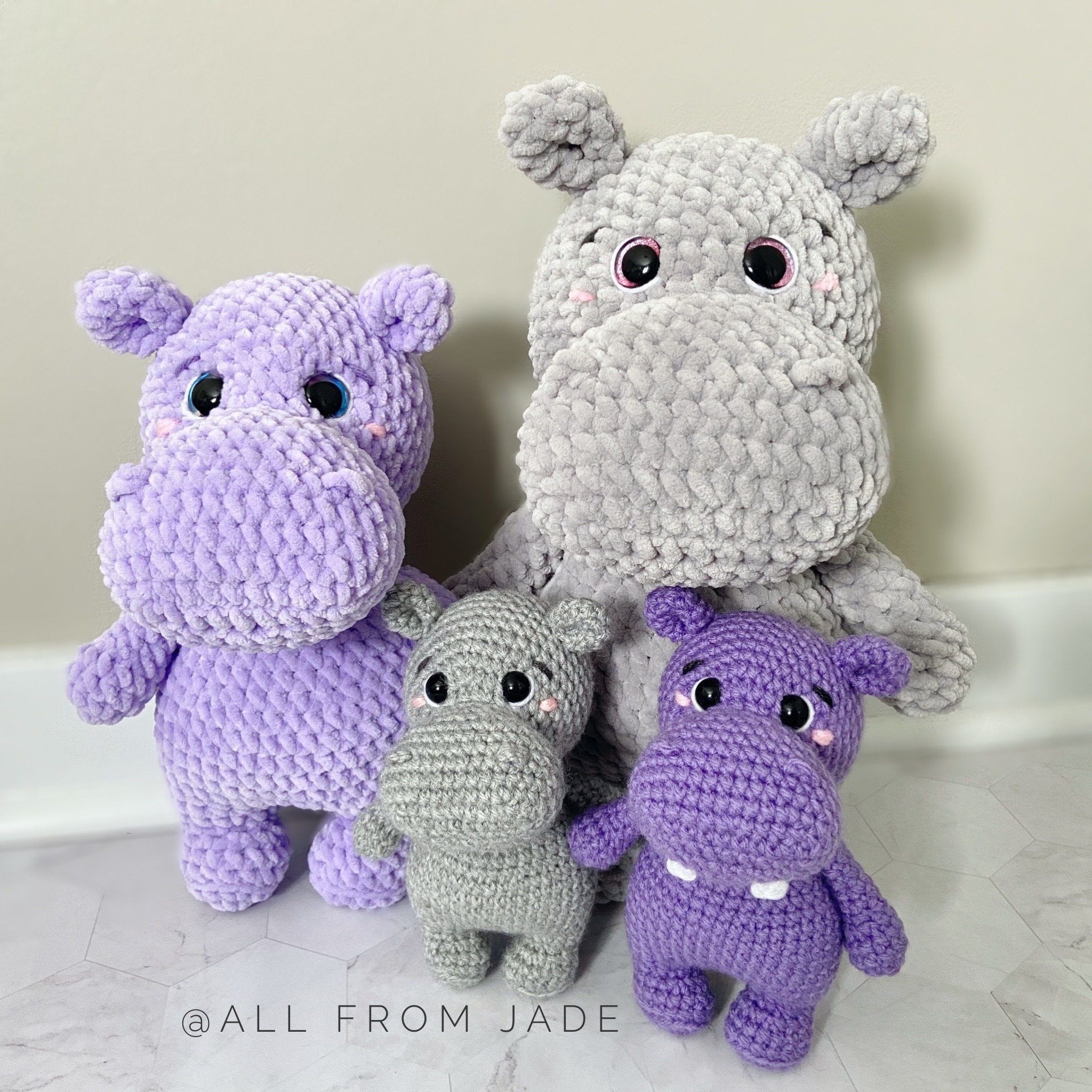 Crochet PATTERNS: the Mini Kawaii Octopus Family english/french 