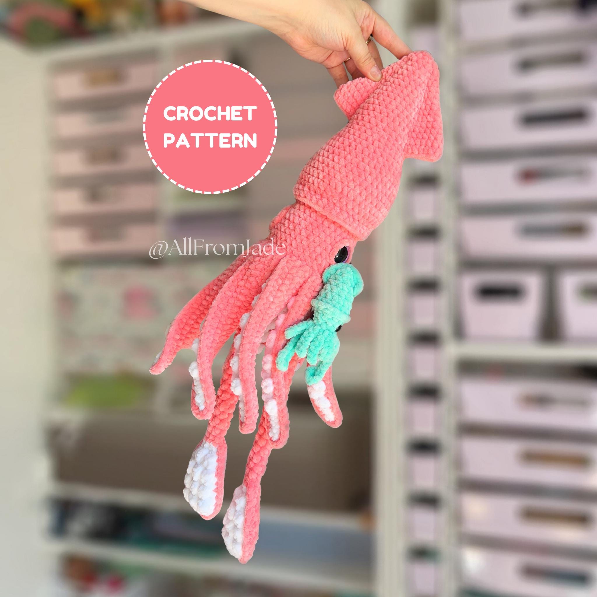 31 Squid Crochet Patterns for Ocean-Loving Crafters 13 Low-sew Crochet Pattern: The Squid Family