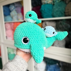 NO-SEW Crochet PATTERNS: Whale Family English/French image 8