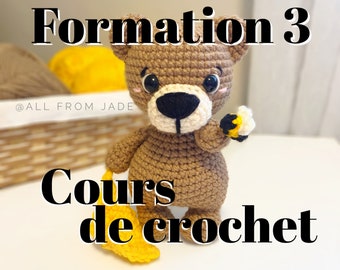 Online CROCHET LESSONS: Formation 3 (for right-handed and left-handed people) in French