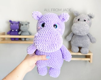 Crochet PATTERN: Harry the Hippopotamus (English/French)