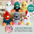 LOW-SEW Crochet PATTERNS: The Couch Brigade - 6-in-1 pattern pack (English/French) product logo