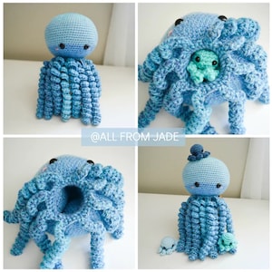 CROCHET PATTERNS : Olivia & Paige the Octopus Moms and their babies English/French image 1