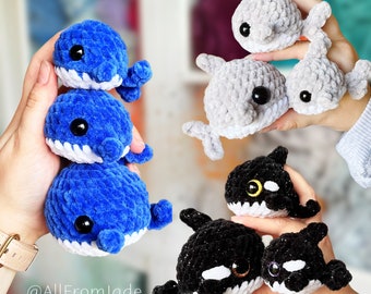 NO-SEW Crochet PATTERNS: Baby Whales & Sharks Pack (English/français)