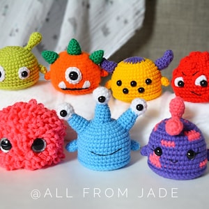 CROCHET PATTERNS : Complete Mini Monsters Collection (English and French)