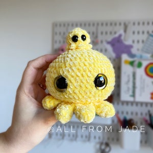 Crochet PATTERNS: The Mini Kawaii Octopus Family English/French image 8