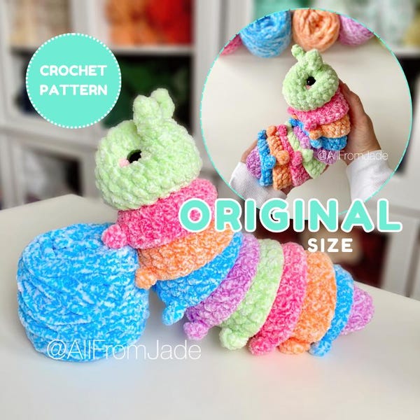 Häkelanleitung: Chantal die Raupe (Englisch/Französisch) – Fidget Amigurumi Tutorial