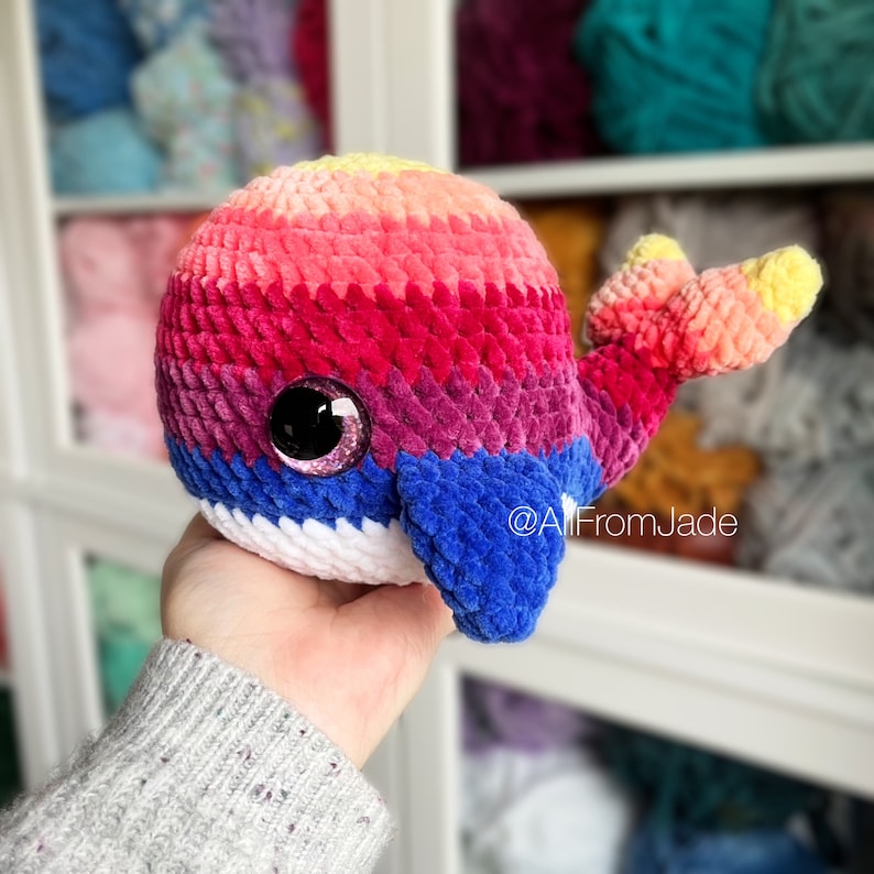 NO-SEW Crochet PATTERNS: Whale Family English/français image 5
