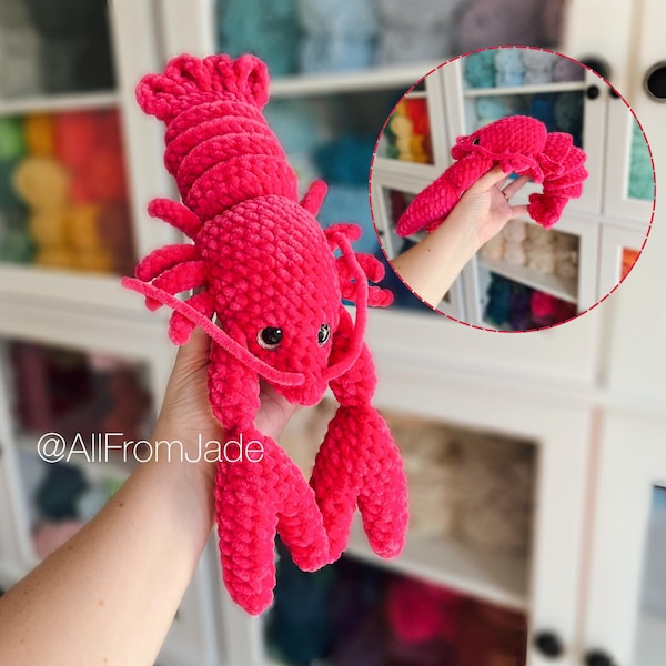 Crochet Pattern: Larry the Lobster (English/French) - Fidget Amigurumi Tutorial