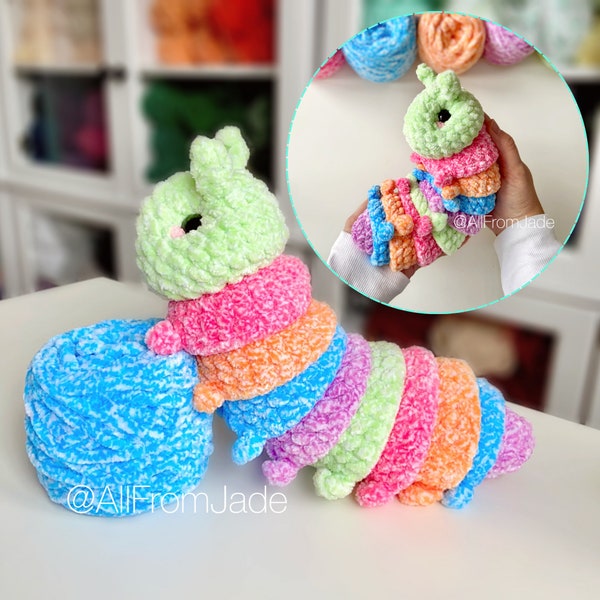 Crochet PATTERN: Chantal the Caterpillar (English/French)