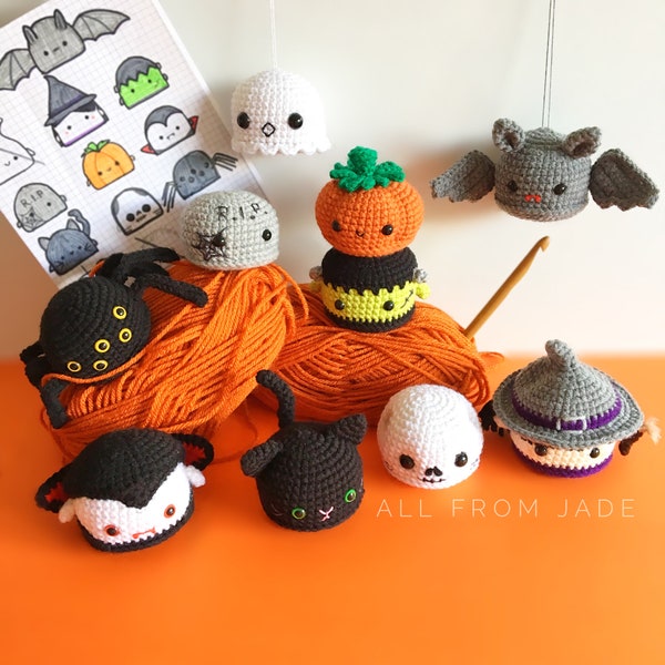 PATRONS au crochet : Collection complète Halloween (Français et Anglais)