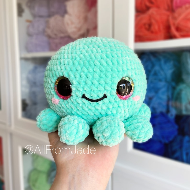 Crochet PATTERNS NO SEWING required: The Original Kawaii Octopus Family English/French image 3