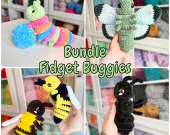 Crochet PATTERNS: Fidget Buggies BUNDLE (English/French)
