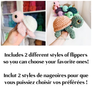 NO-SEW HAAKPATROON: Tiana de kleine zeeschildpad Engels/français afbeelding 2