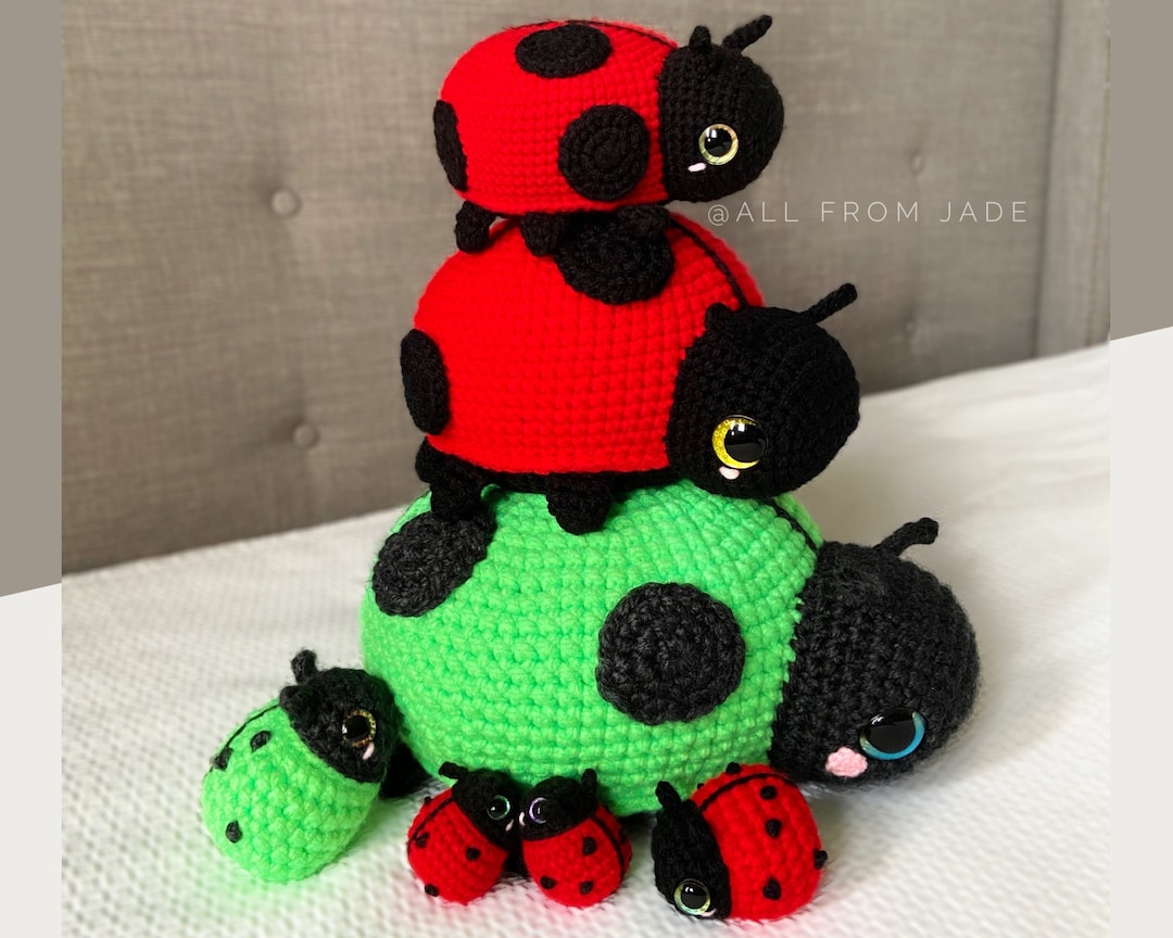 Crochet PATTERNS : Charlene the Mama Ladybug & Her Baby