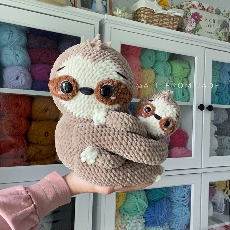 Crochet PATTERNS DUO: Samantha & Pierre the Sloths English/French image 5