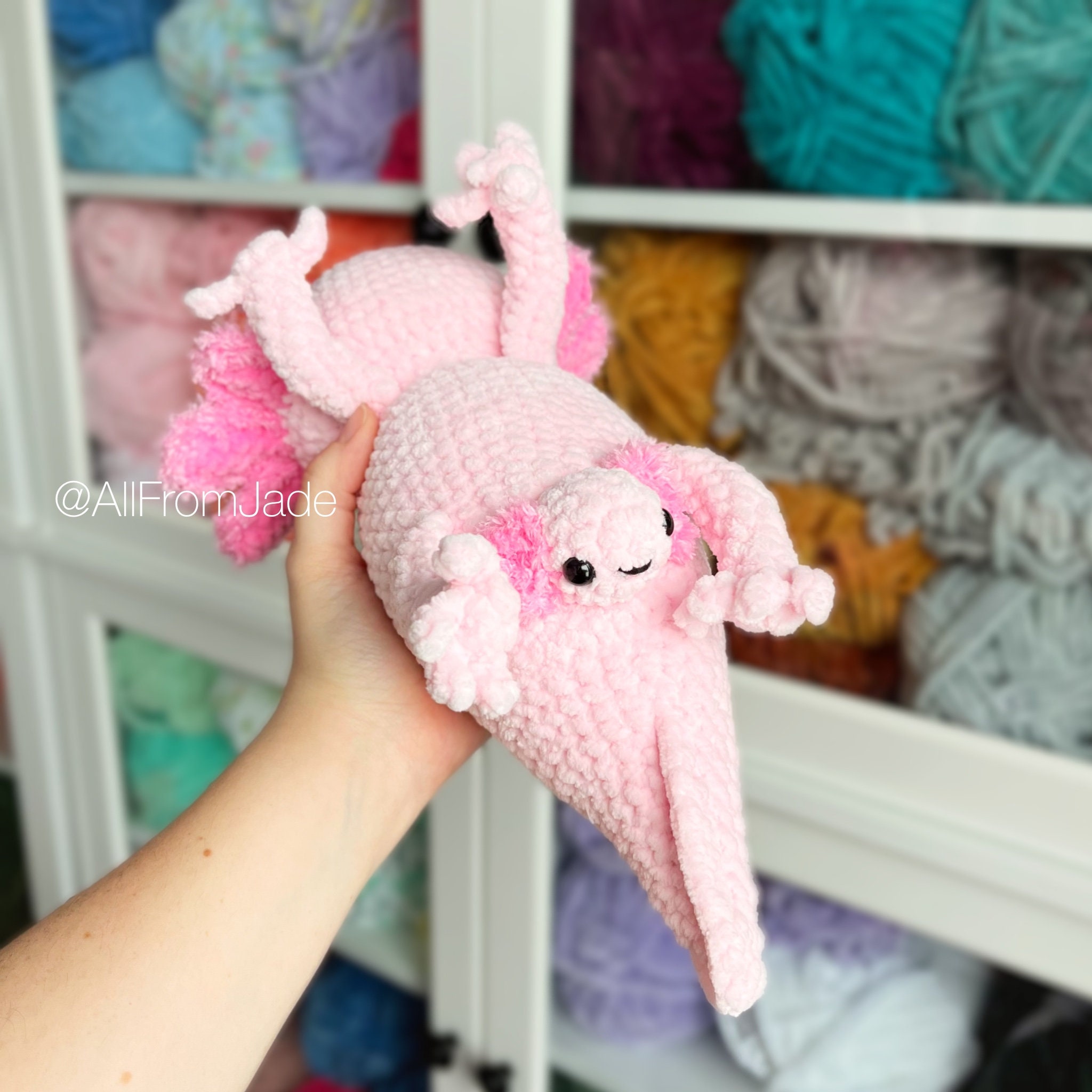No-sew Crochet Patterns: The Axolotl Family