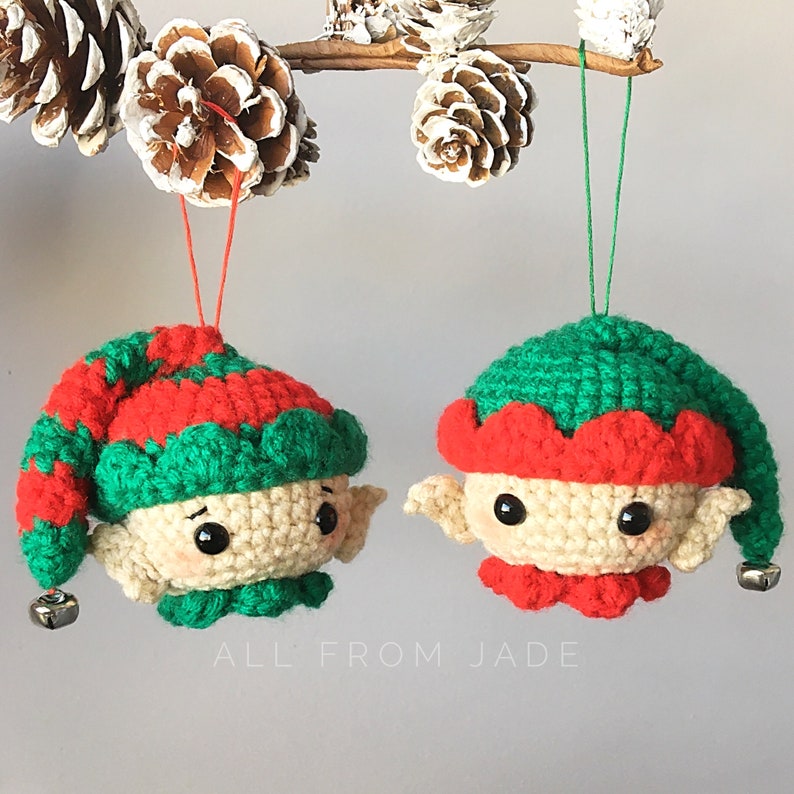 CROCHET PATTERNS : Christmas Elves English and French image 1
