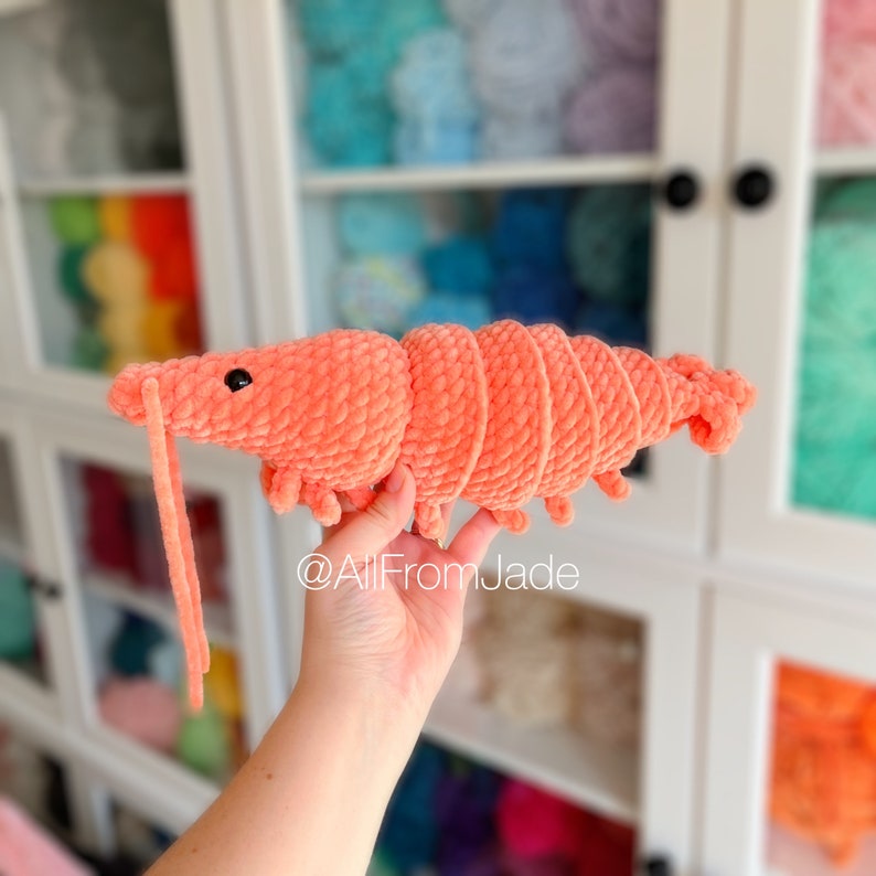Crochet PATTERN: Caroline the Shrimp English/French image 6