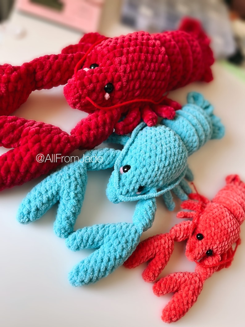 Crochet PATTERN: Larry the Lobster English/French image 2